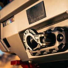 Load image into Gallery viewer, Close-up of the ARB Zenith bumper integrated 8-ton recovery point and winch hook