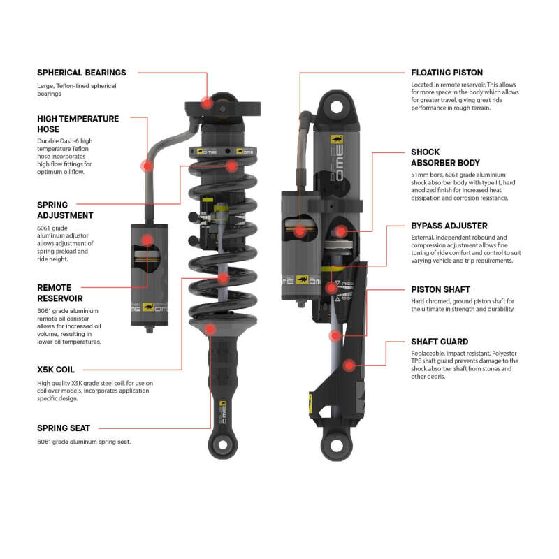 ARB OME 2024+ Toyota Tacoma Front Left Coilover Old Man Emu ARBBP5190028L