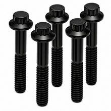 Load image into Gallery viewer, Five ARP 644-1000 black oxide 12-point bolts with threaded shanks