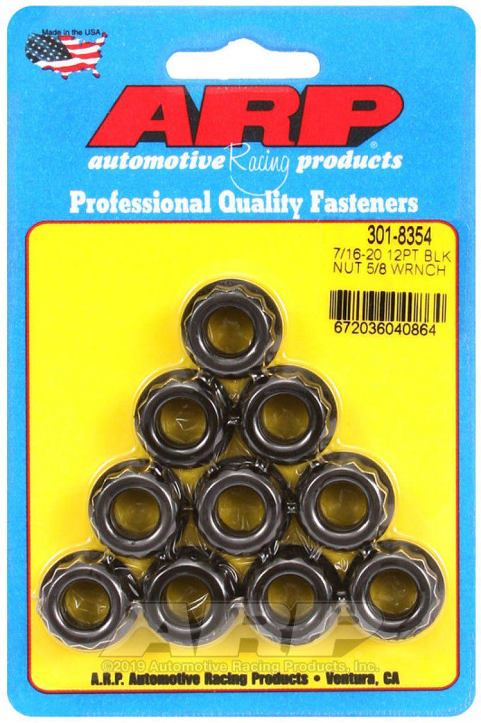 ARP 7/16-20 5/8 Socket 12 pt Nut Kit - Black Ops Auto Works