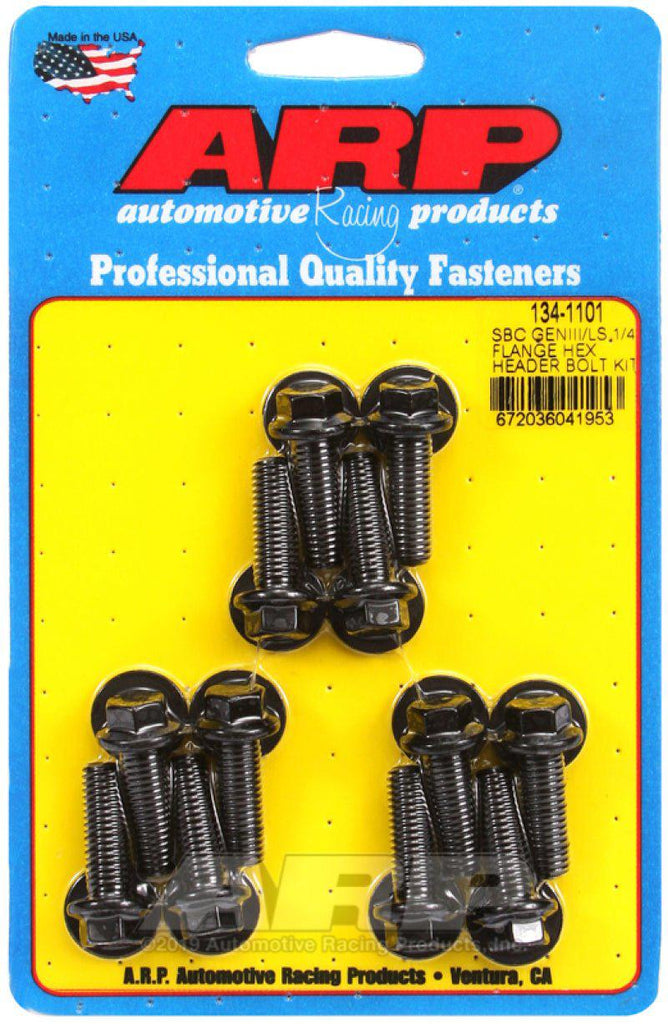 ARP Chevy LS 1/4in Flange Hex Header Bolt Kit - Black Ops Auto Works