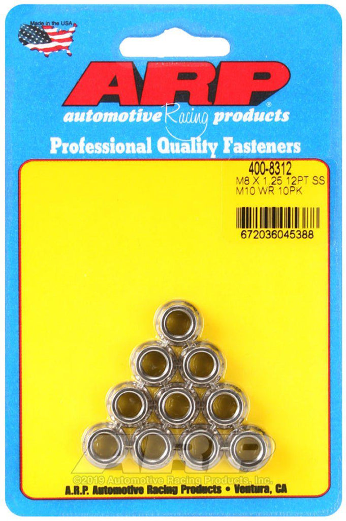 ARP M8 x 1.25 12pt SS Nut Kit - Black Ops Auto Works
