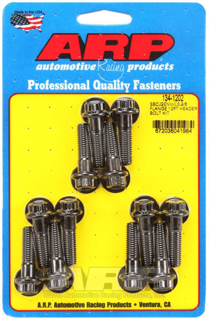 ARP SBC/GENIII LS 3/8 Flange 12pt Header Bolt Kit - Black Ops Auto Works