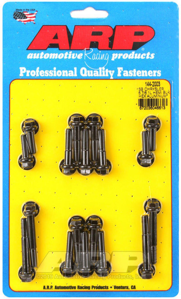 ARP Small Block Chrysler 5.7/6.1L Hemi Hex Aluminum Intake Manifold Bolt Kit - Black Ops Auto Works