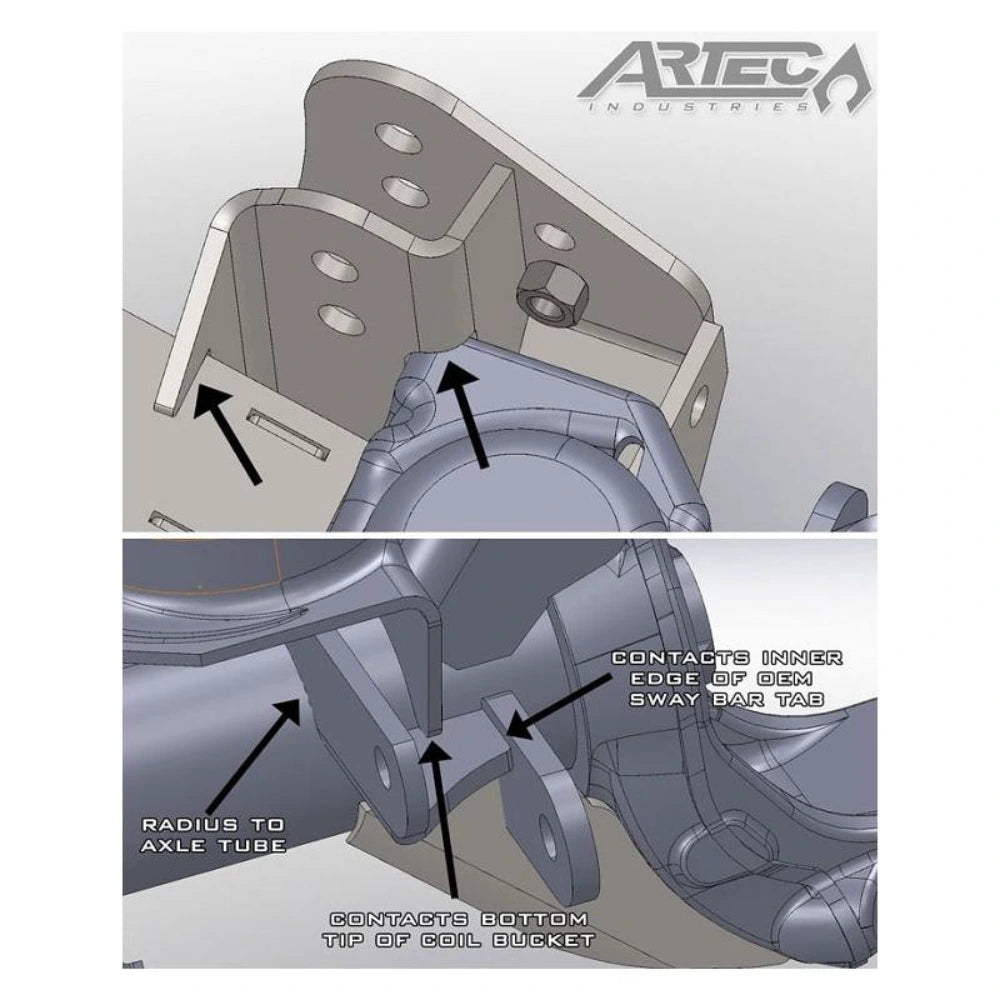 Artec Industries JK Heavy Duty Raised Trackbar Bracket JK4406 image 3