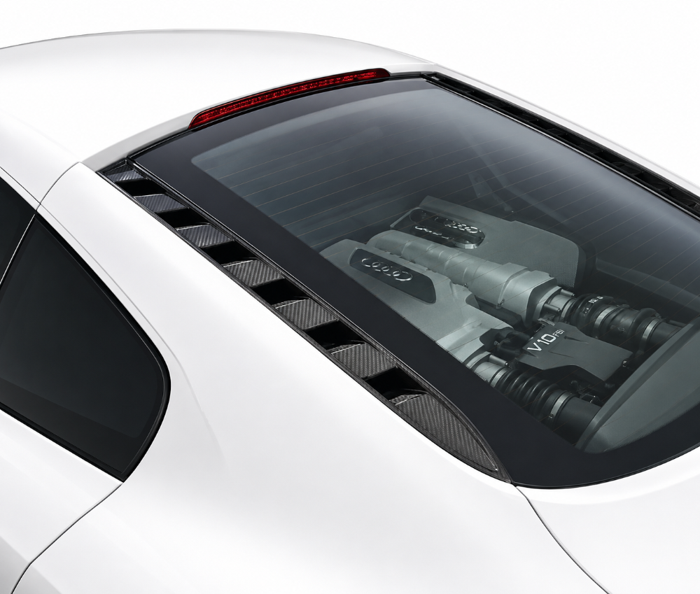 Carbon fiber rear engine vents for 2007-2015 Audi R8 Coupe V8 and V10 models