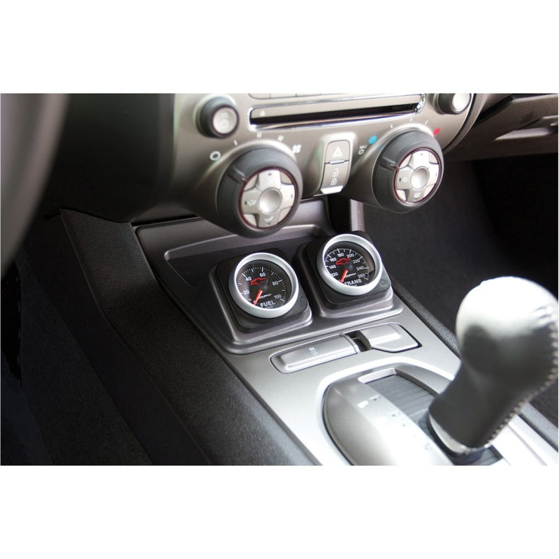 Autometer 10-12 Chevrolet Camaro Dual Console Pod (Factory Match) - Black Ops Auto Works