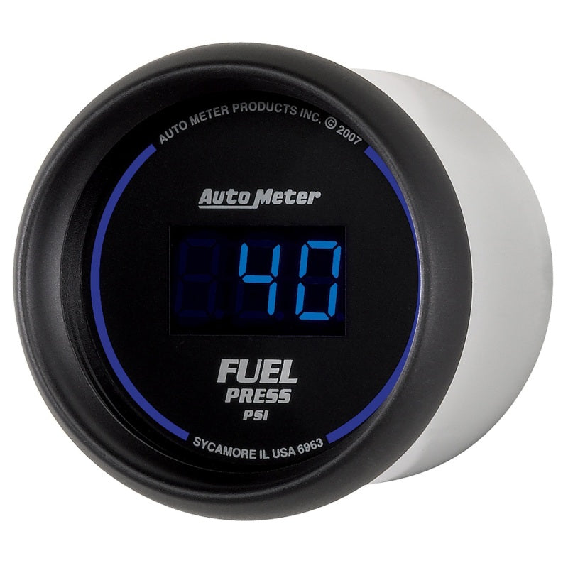Autometer 52.4mm 1-100 PSI Black Digital Fuel Pressure Gauge - Black Ops Auto Works