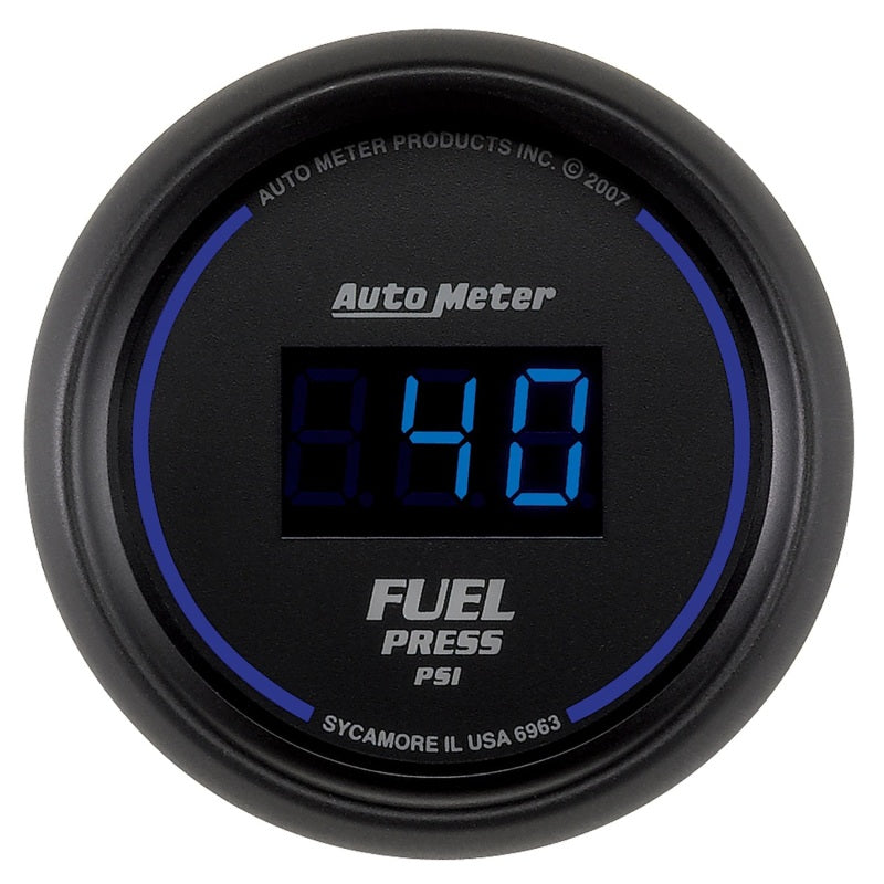 Autometer 52.4mm 1-100 PSI Black Digital Fuel Pressure Gauge - Black Ops Auto Works