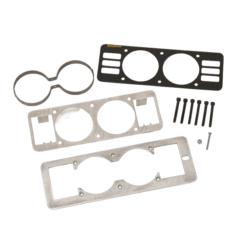 Autometer 87-93 Ford Mustang Black Dual Gauge Cage w/ Vents AutoMeter ATM50101