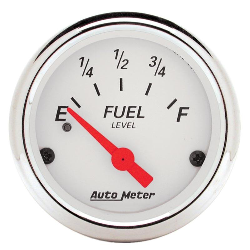 Autometer Arctic White 2 1/16in 240 ohm to 33 ohm Electric Fuel Level Gauge AutoMeter ATM1317