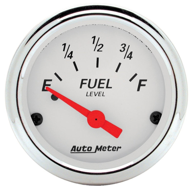 Autometer Arctic White 52mm 0E-90F Short Sweep Electronic Fuel Level Gauge AutoMeter ATM1315
