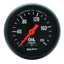 Load image into Gallery viewer, Autometer Z Series 52mm 0-200 PSI Mechanical Oil Pressure Gauge - AutoMeter 2605
