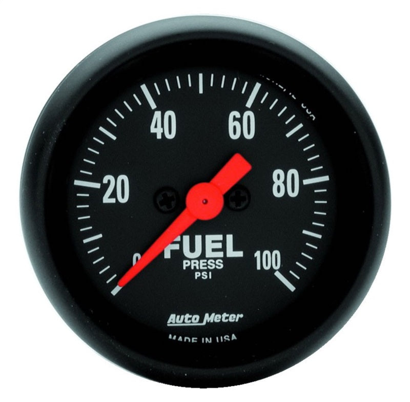 Autometer FSE 52.4mm 0-100 PSI w/o Peak & Valley Fuel Press Gauge - AutoMeter 2663