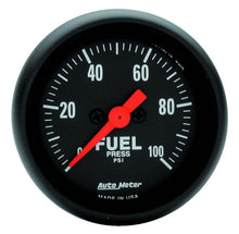 Load image into Gallery viewer, Autometer FSE 52.4mm 0-100 PSI w/o Peak &amp; Valley Fuel Press Gauge - AutoMeter 2663
