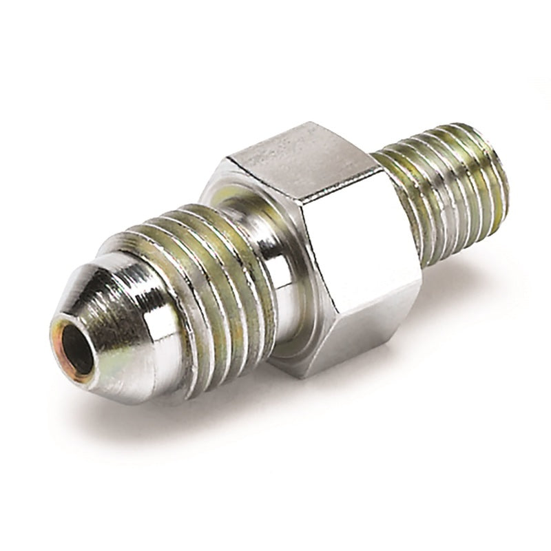 Autometer Fitting Adapter -4AN Male to 1/16in NPT Male for Ford Fuel Rail - AutoMeter 3275