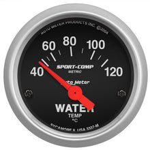 Load image into Gallery viewer, Autometer Sport-Comp 52mm 40-120 Degree Short Sweep Electronic Water Temperature Gauge - AutoMeter 3337-M