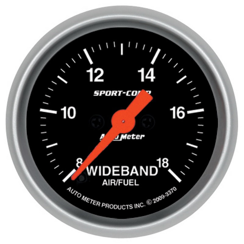 Autometer Sport-Comp 52mm Full Sweep Electronic Analog Wideband Air/Fuel Ratio Gauge - AutoMeter 3370