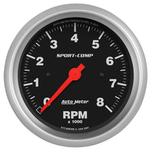 Load image into Gallery viewer, Autometer Sport-Comp 3-3/8 inch 8000 RPM Electronic In Dash Tach - AutoMeter 3991