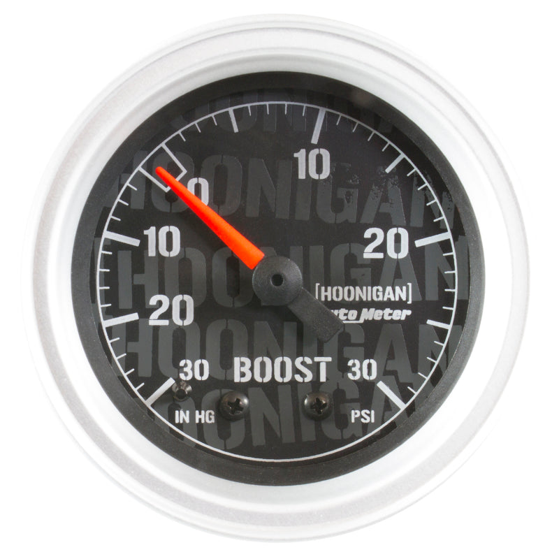 Autometer Hoonigan 52mm 30 PSI Mechanical Vacuum/Boost Gauge - AutoMeter 4303-09000