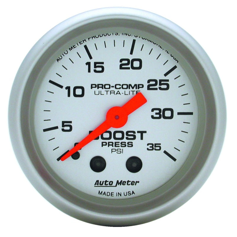Autometer Ultra-Lite 52mm 35 PSI Mechanical  Boost Gauge - AutoMeter 4304