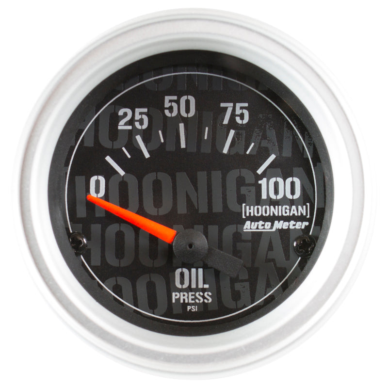 Autometer Hoonigan 52mm 100psi Full Electronic Oil Pressure Gauge - AutoMeter 4327-09000