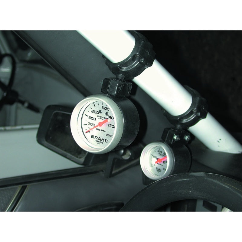 Autometer 2-1/16in inch Black Roll Pod Gauge Mount for 1 5/8 inch Roll Cage - AutoMeter 48003