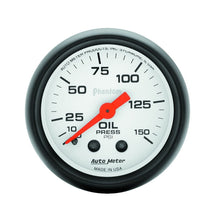 Load image into Gallery viewer, Autometer Phantom 52mm 150 PSI Mechanical Oil Pressure Gauge - AutoMeter 5723