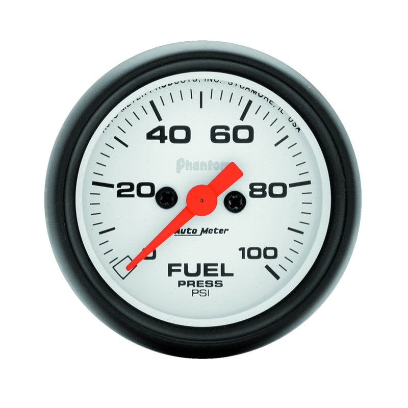 Autometer Phantom 52mm 0-100 PSI Fuel Pressure Gauge - AutoMeter 5763