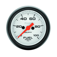 Load image into Gallery viewer, Autometer Phantom 52mm 0-100 PSI Fuel Pressure Gauge - AutoMeter 5763