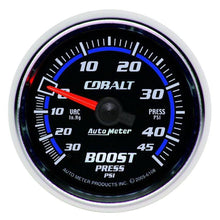 Load image into Gallery viewer, Autometer Cobalt 52mm 45psi Vacuum Boost Gauge - AutoMeter 6108