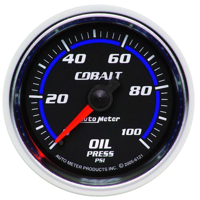 Autometer Cobalt 52mm 100 PSI Mechanical Oil Pressure Gauge - AutoMeter 6121