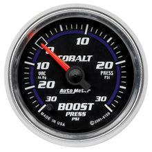 Load image into Gallery viewer, Autometer Cobalt 52mm 30 PSI Electronic Boost Gauge - AutoMeter 6159