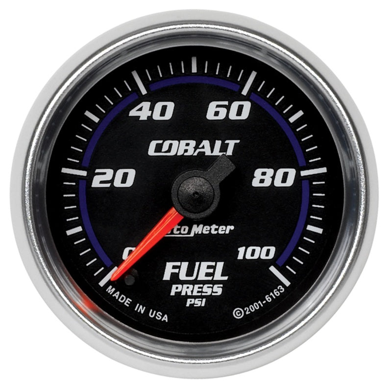 Autometer Cobalt 52mm 100 PSI Electronic Fuel Pressure Gauge - AutoMeter 6163