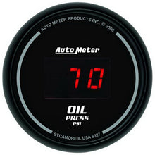 Load image into Gallery viewer, Autometer Black 0-100 psi Digital Oil Pressure Gauge - AutoMeter 6327