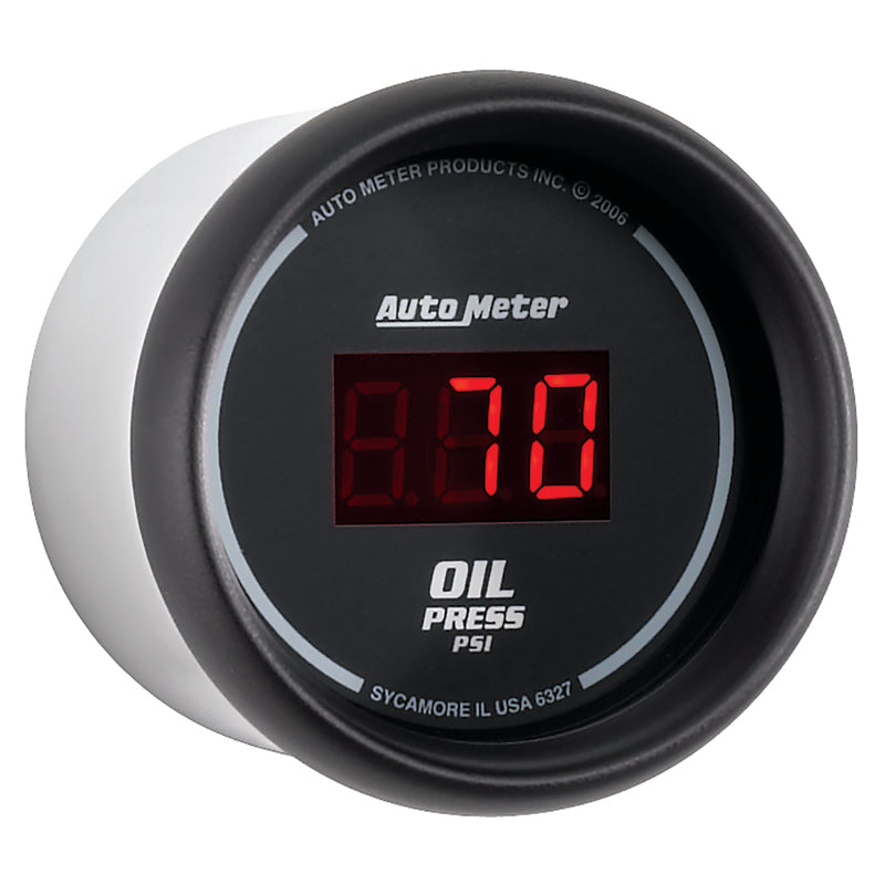 Autometer Black 0-100 psi Digital Oil Pressure Gauge - AutoMeter 6327