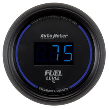 Load image into Gallery viewer, Autometer Cobalt Digital 52.4mm Black Programmable Empty-Full Range Fuel Level Gauge - AutoMeter 6910