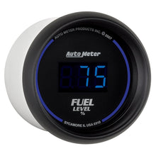 Load image into Gallery viewer, Autometer Cobalt Digital 52.4mm Black Programmable Empty-Full Range Fuel Level Gauge - AutoMeter 6910