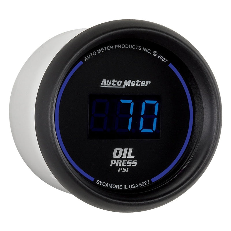 Autometer Cobalt Digital 52.4mm Black 0-100psi Oil Pressure Gauge - AutoMeter 6927