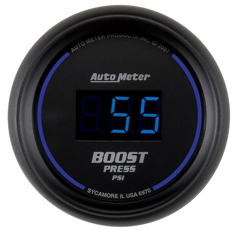 Autometer Cobalt Digital 52mm Digital 5-60 PSI Boost Gauge - AutoMeter 6970