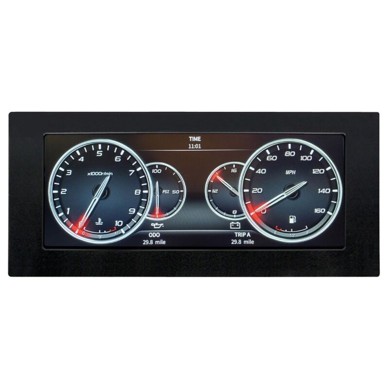 AutoMeter ATM7400 LCD digital instrument cluster for universal automotive applications