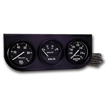 Load image into Gallery viewer, Autometer AutoGage 3-Gauge Console 52.4mm Mech 0-100 PSI Oil Press/ 10-16 V / 130-280 Deg Water Temp - Black Ops Auto Works