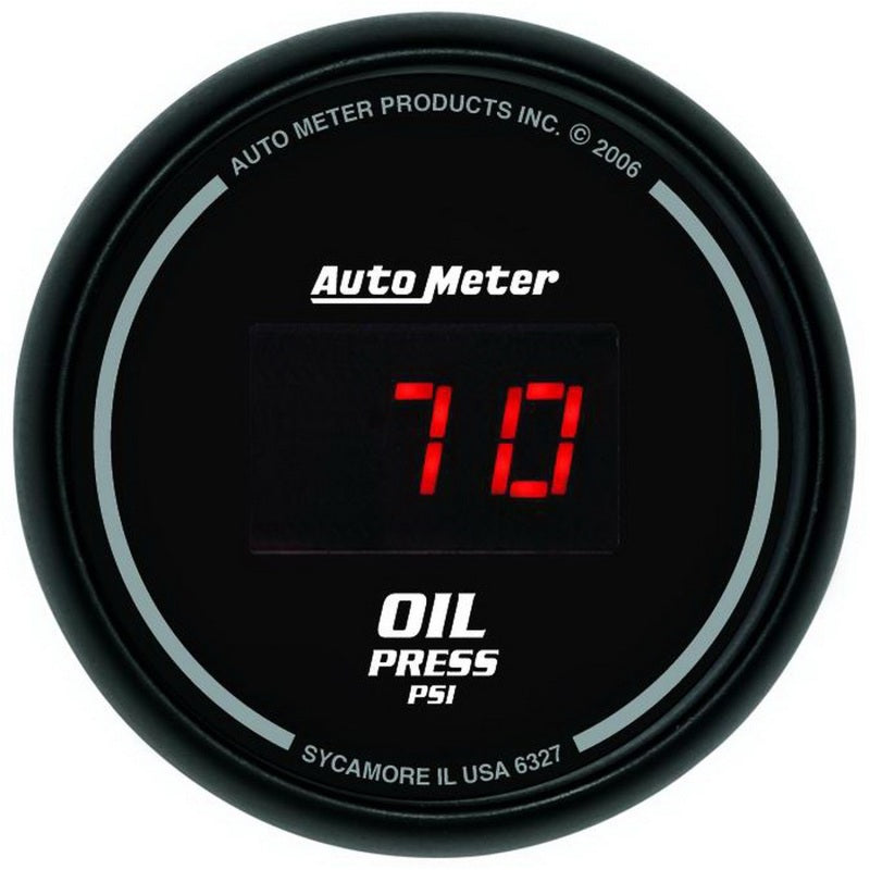 Autometer Black 0-100 psi Digital Oil Pressure Gauge - Black Ops Auto Works