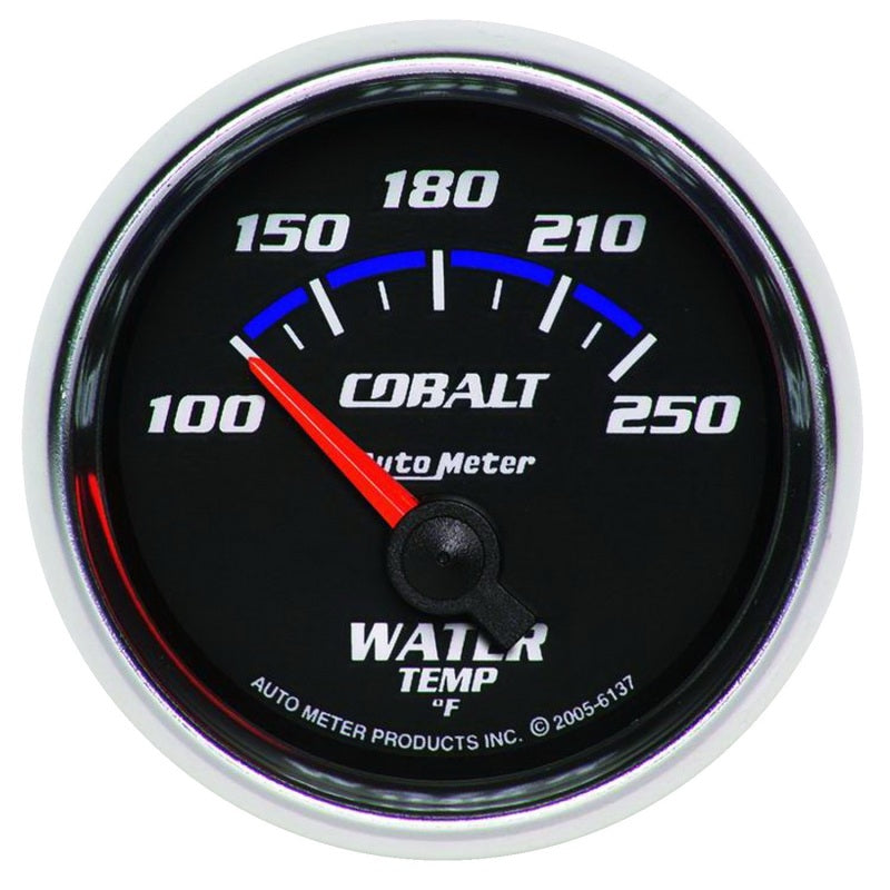 Autometer Cobalt 52.4mm 100-250 deg. F Short Sweep Electronic Water Temperature Gauge - Black Ops Auto Works