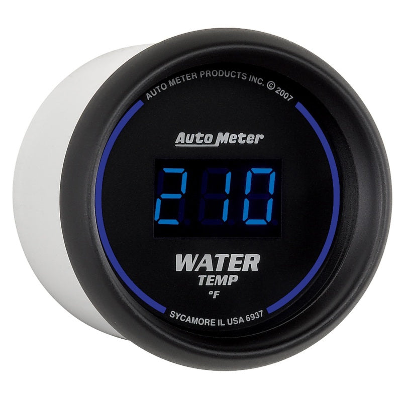 Autometer Cobalt Digital 52.4mm Black 0-300 deg F Water Temperature Gauge - Black Ops Auto Works