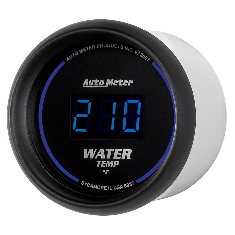 Autometer Cobalt Digital 52.4mm Black 0-300 deg F Water Temperature Gauge - Black Ops Auto Works