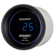 Load image into Gallery viewer, Autometer Cobalt Digital 52.4mm Black Vacuum/Boost Gauge - Black Ops Auto Works