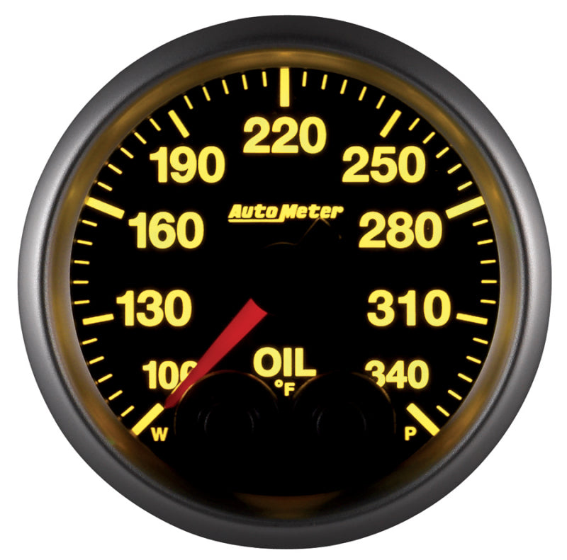 Autometer Elite 52mm 100-340 Deg F Oil Temp Peak & Warn w/ Electronic Control Gauge AutoMeter ATM5640