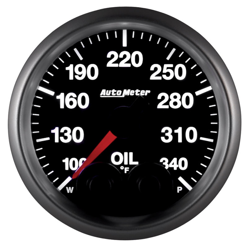 Autometer Elite 52mm 100-340 Deg F Oil Temp Peak & Warn w/ Electronic Control Gauge AutoMeter ATM5640