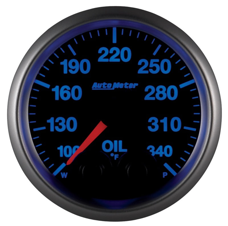 Autometer Elite 52mm 100-340 Deg F Oil Temp Peak & Warn w/ Electronic Control Gauge AutoMeter ATM5640